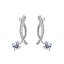 Pendientes de plata Moissanite Diamond Brizzling 154